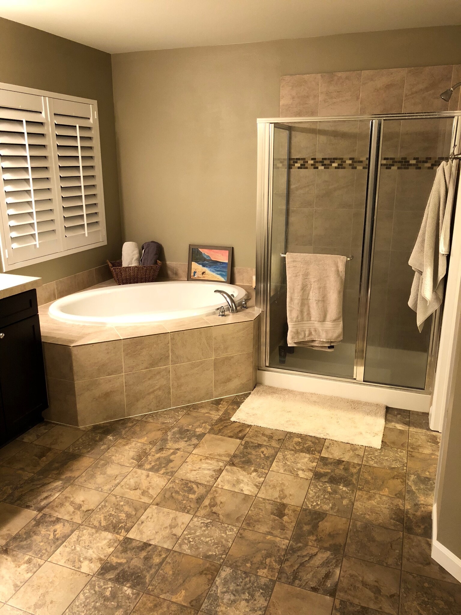 Dual vanity, tub and closet storage in Master - 7919 165th St Ct E