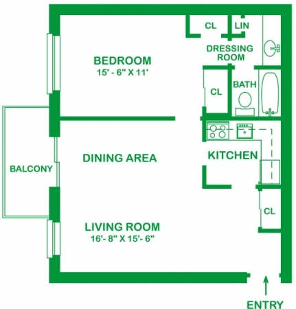 1BR/1BA - Gayley Park Apartments