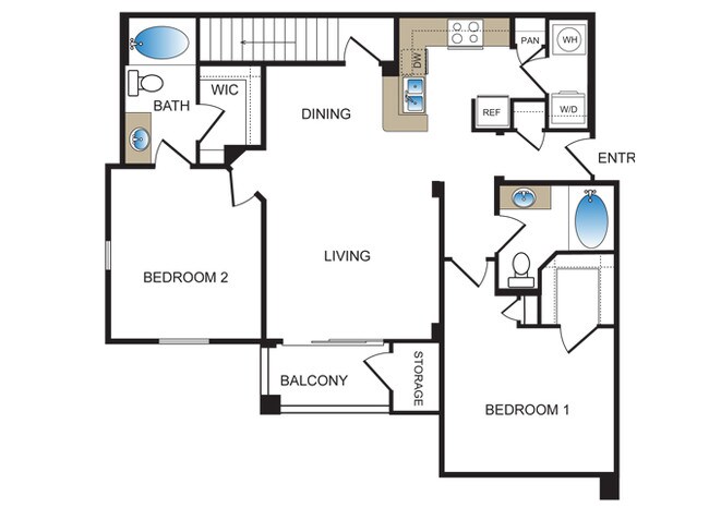 Floorplan - Kensley Apartment Homes
