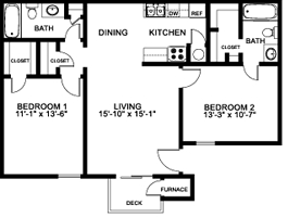 2BR/2BA - Tamarack Place Apartments
