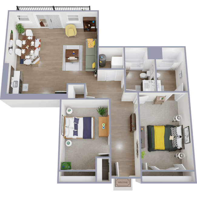 22D_2x2_1087_SqFt_Overhead_300068.png - Yale 25 Station