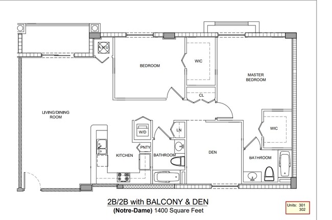 Floorplan - Villa Vendome Apartments