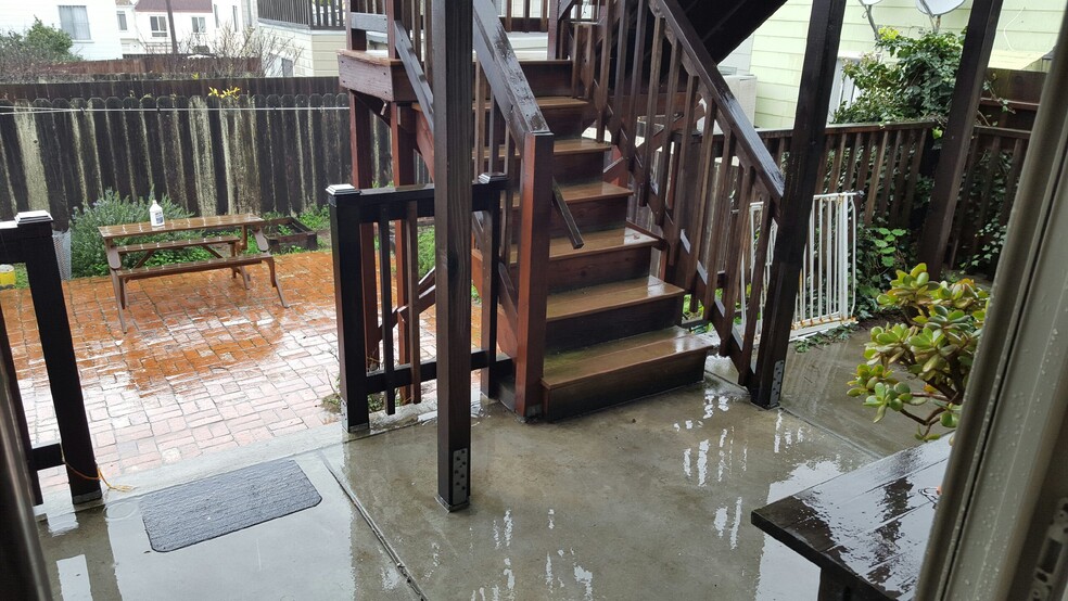 Patio & backyard... raining seldom now - 1815 40th Ave