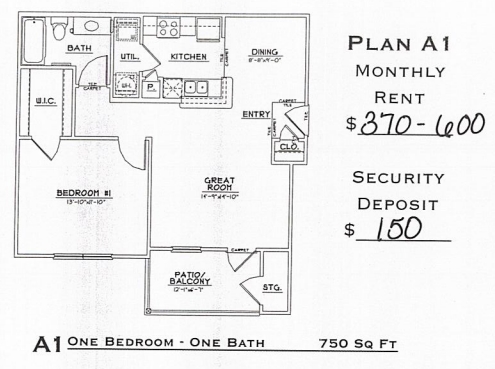 Plan A - Sedona Springs Apartments