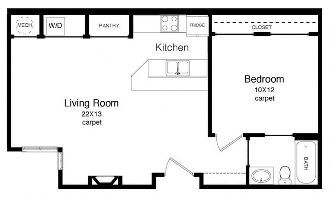 1 bedroom 1 bathroom - Shockoe Commons