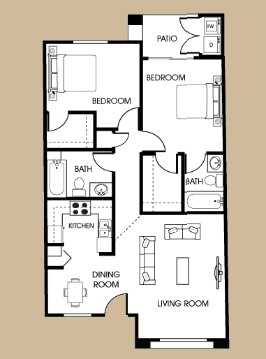 2BR/2BA - San Lucas Apartments