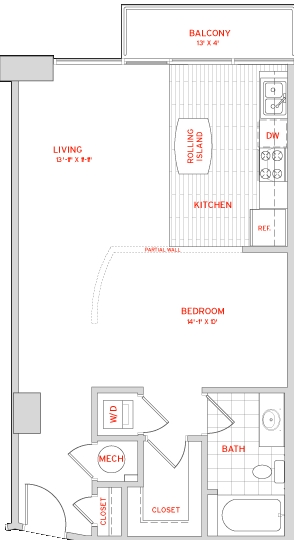 1BR/1BA - Solaire at the Plaza