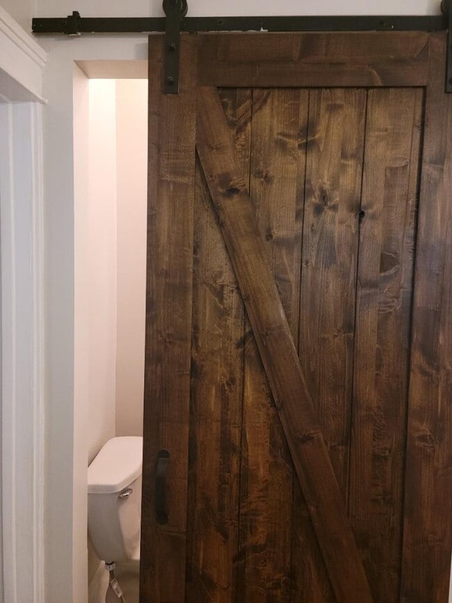 barn door to half bath - 376 S Oakland Ave