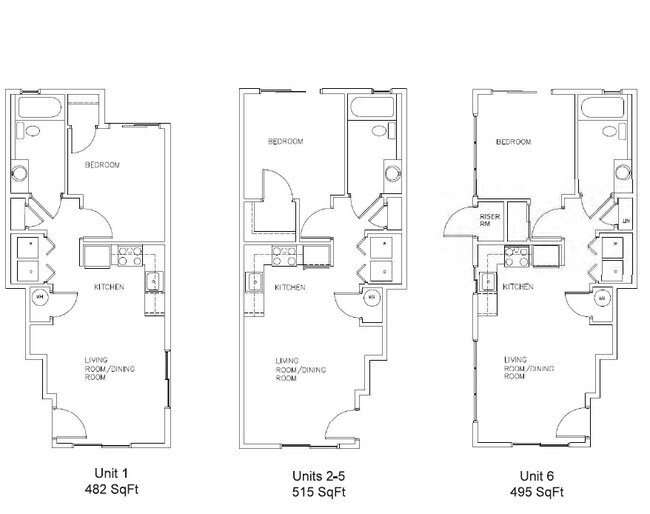1 Bedroom Units - The Elmore