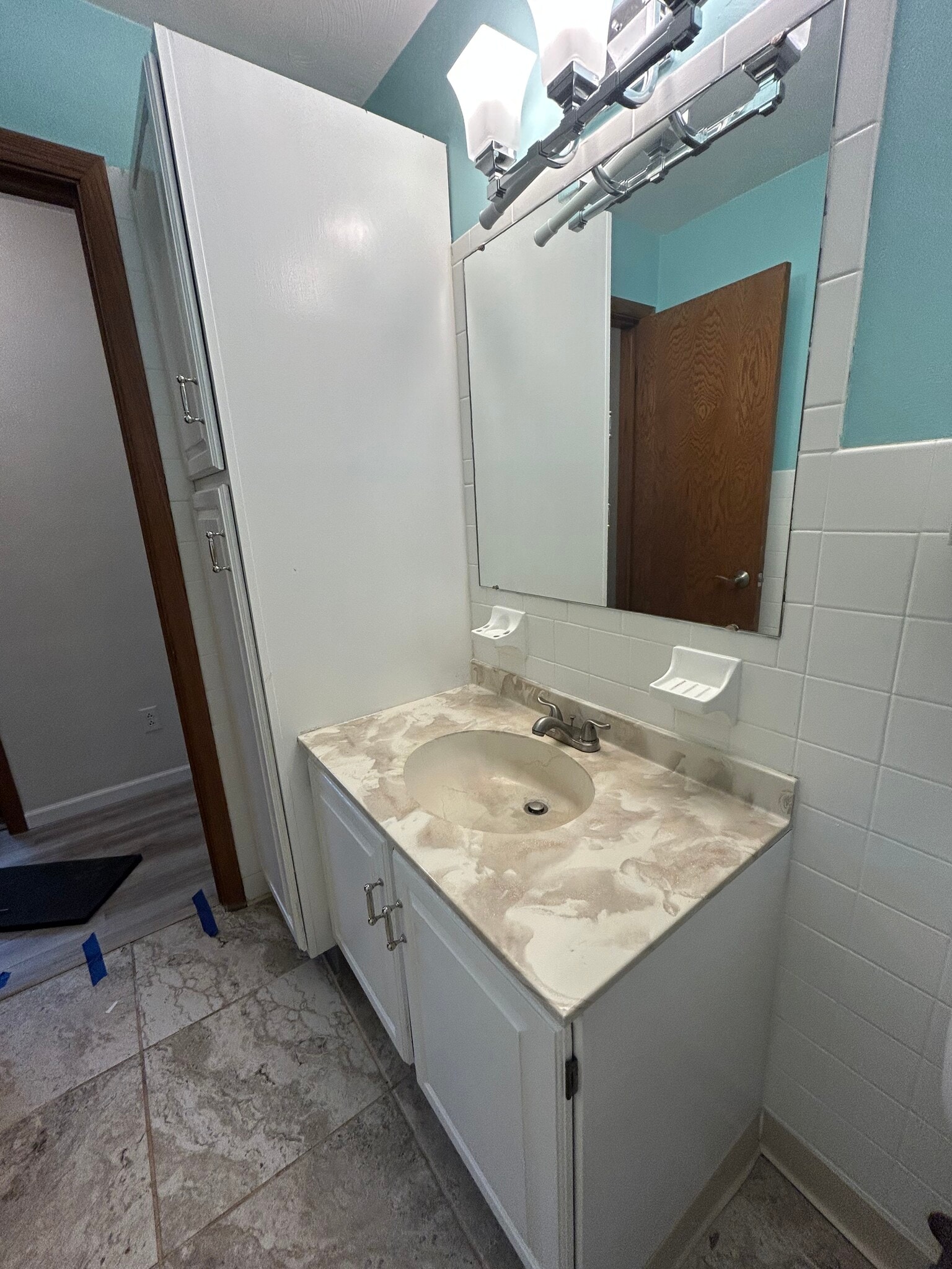 Bathroom sink with storage - 1103 Beechwood Dr