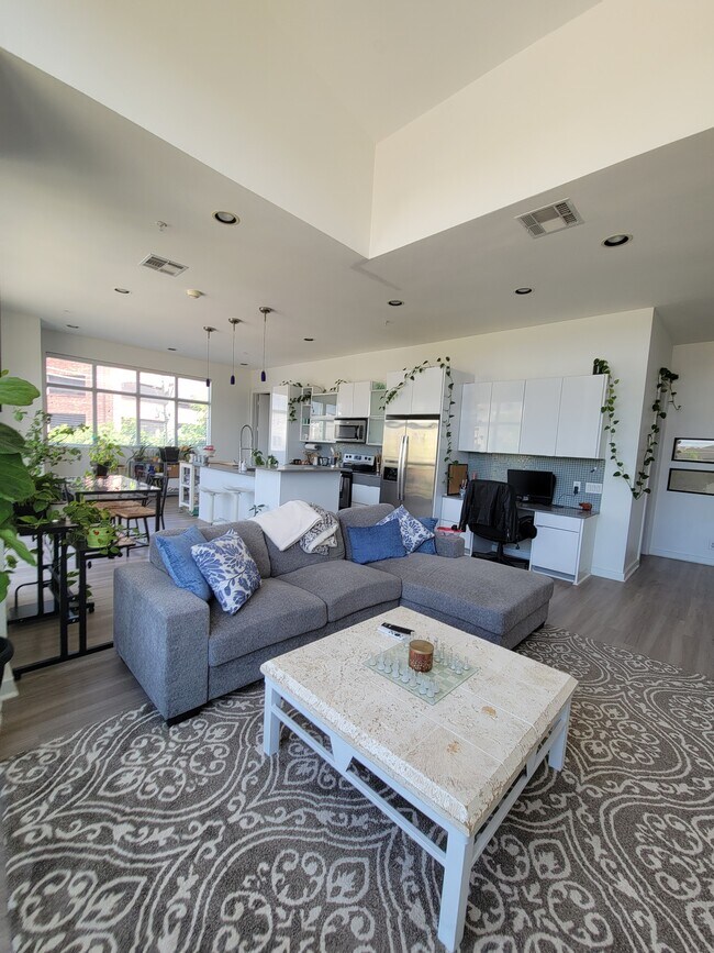 High ceilings in the living area - 207 Pierce St