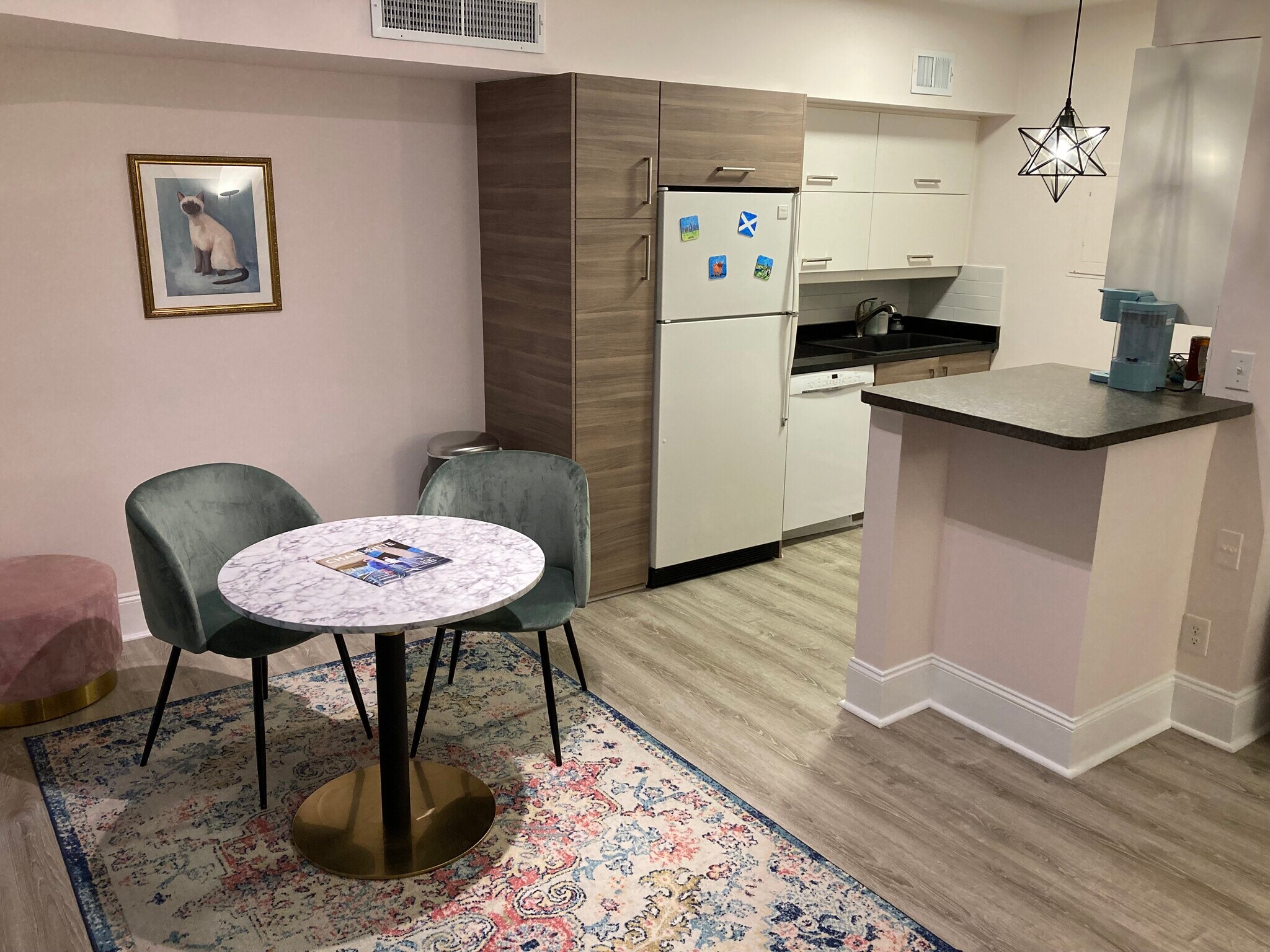 Dining area and full kitchen - 400 Queens Rd