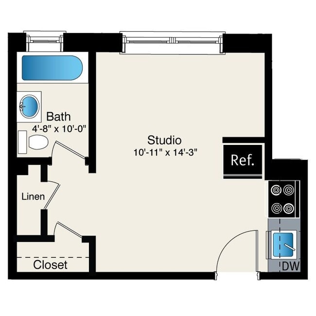 Floorplan - Reside at Belmont Harbor