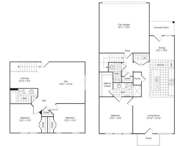 Floorplan - Townhomes at Bluebonnet Trails