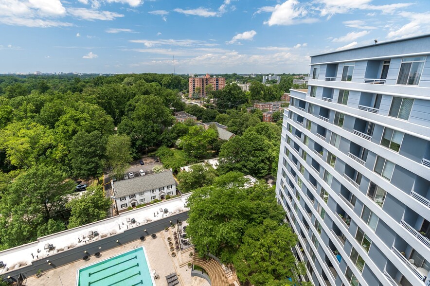 Building exterior and pool view - Lenox Park