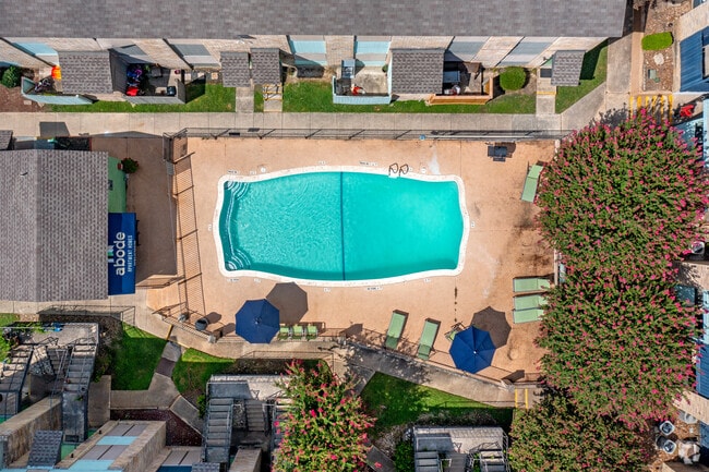 Swimming Pool Aerial - Abode Apartment Homes