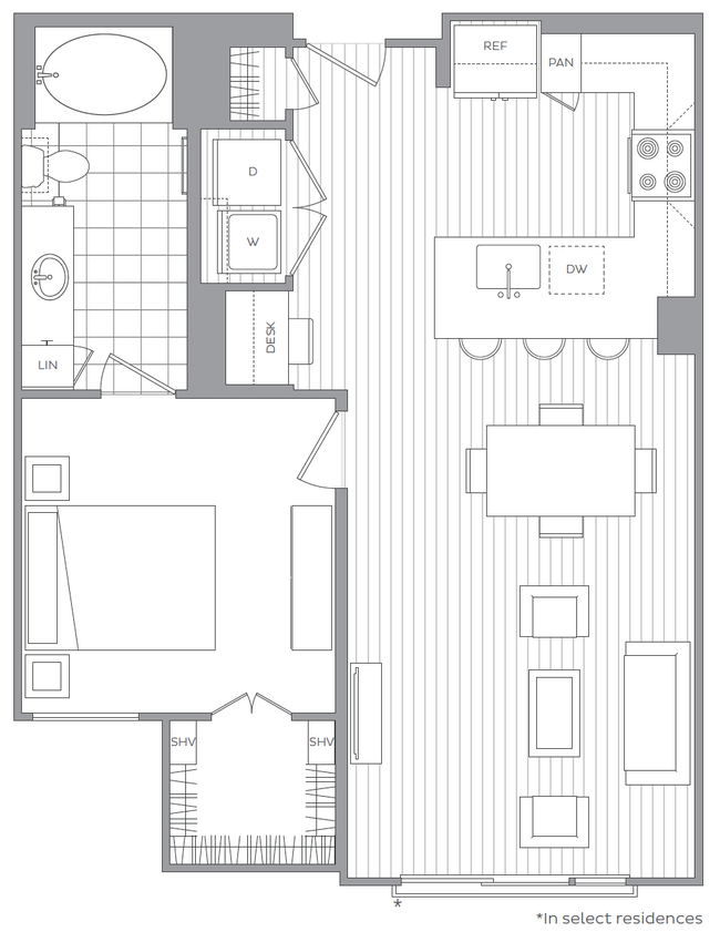 F: 1 bed / 1 bath - Hanover Parkview