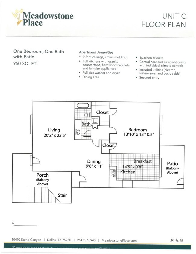 Floorplan - Meadowstone Place Senior Living