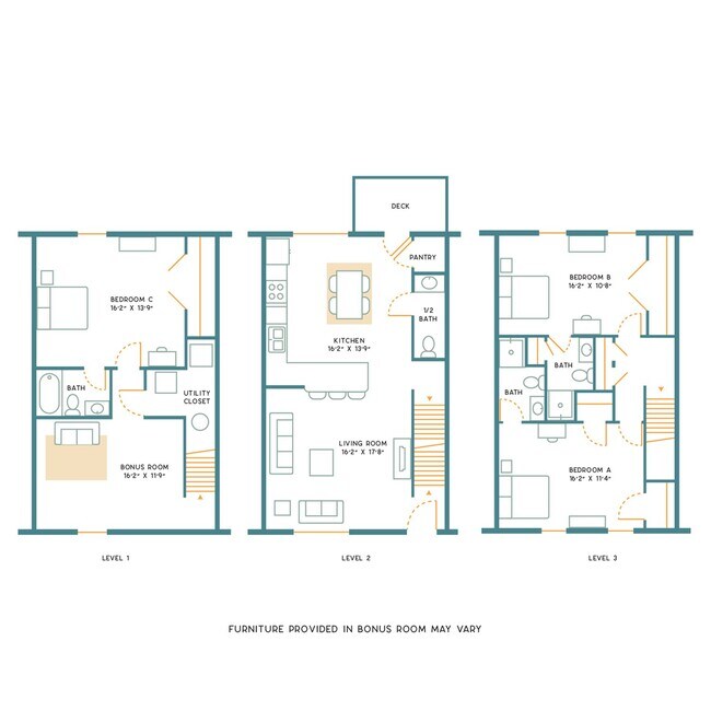 3BR/3.5BR - Furnished - C - State College Collective on Aaron