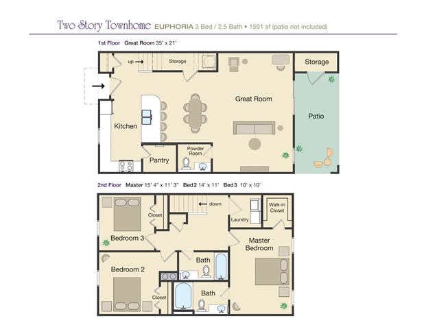 Floorplan - Loch Raven Pointe Apartments and Townhomes