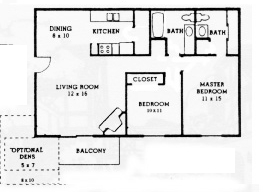 Two Bedroom - Lincoln Meadows Apartments