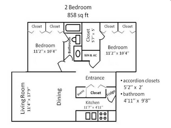 2BR/1BA - The Arlington Village Apartments