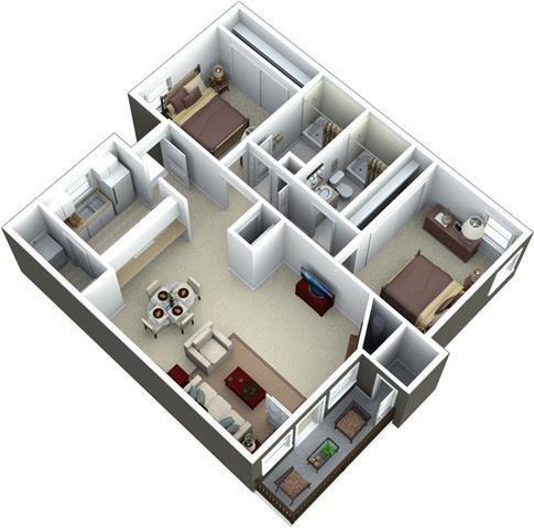 Floorplan - Bridge Creek Apartments