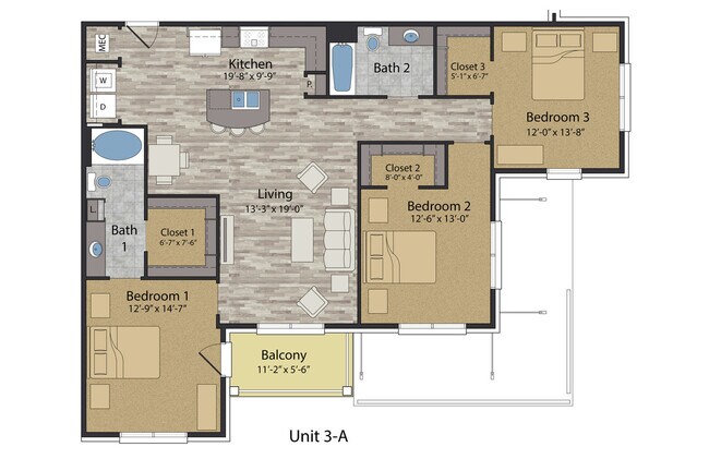 Floorplan - Uptown Flats