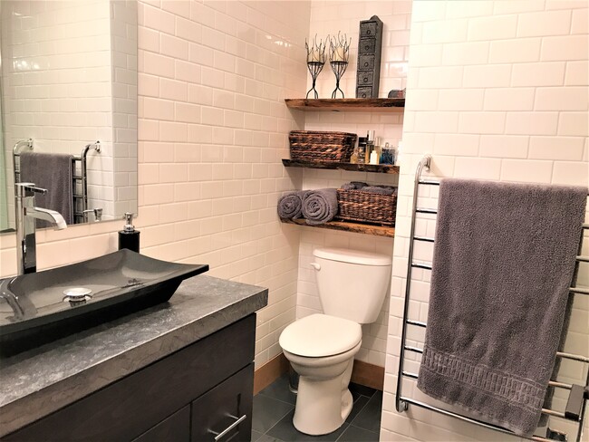 Bath with heated floors and heated towel rack - 6549 40th Ave NE