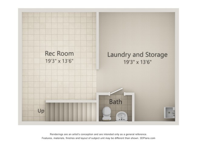 Two bedroom townhouse basement - Little Acres Apartments & Townhomes