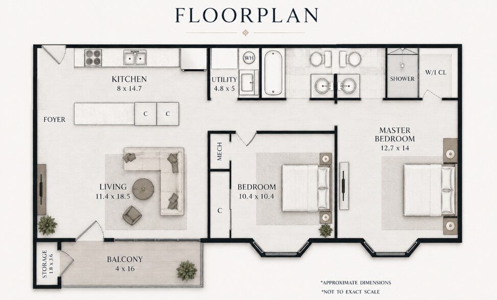 Modern Floor Plan - 2030 Quaker Landing