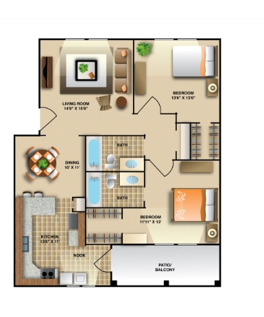 2BR/1BA MEDUIM - Montecito West