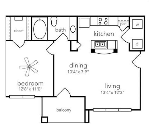 1BR/1BA - The Brazos