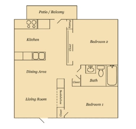 2BR/1BA - Windsor Place