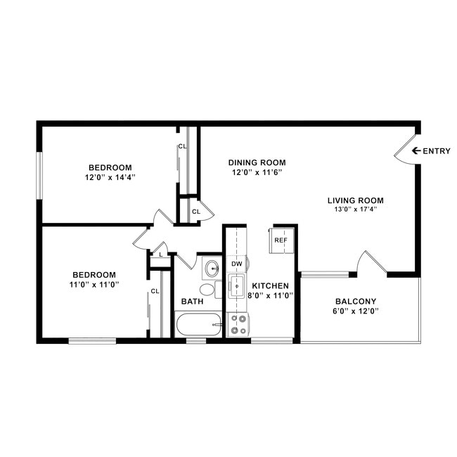 Floorplan - Allen Gardens Apartments