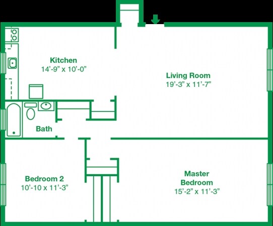 2BR/1BA a - Paoli Place South Valley Townhomes