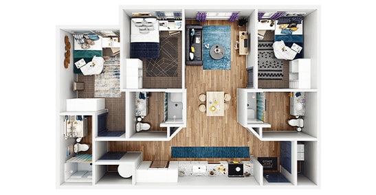 C1 Floor Plan - Canyon Flats