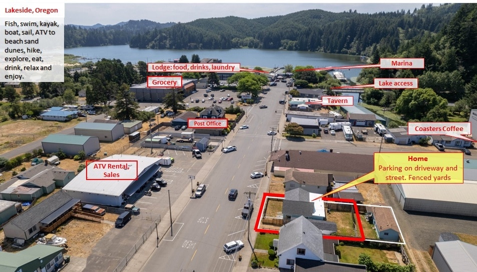 Home in the red box. Close to everything you need. grocies, post office, resturant, bar, marina... - 125 S 8th St