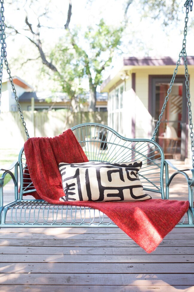 Backyard outdoor living area - 1201 W Oltorf St