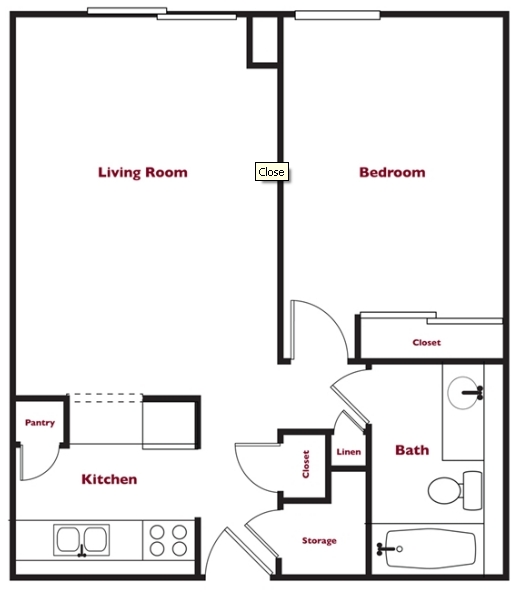 1BR/1BA - Bicentennial Tower