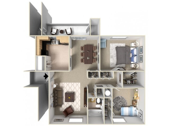 2 bedroom 1 bath The Point - The Point at Arrowhead