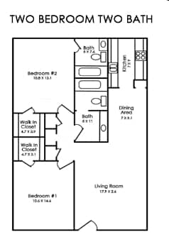 2BR/2BA - The Shelton