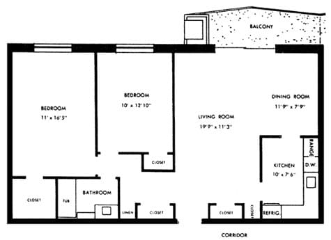 2BR/1BA - Granada Gardens Apartments & Townhomes