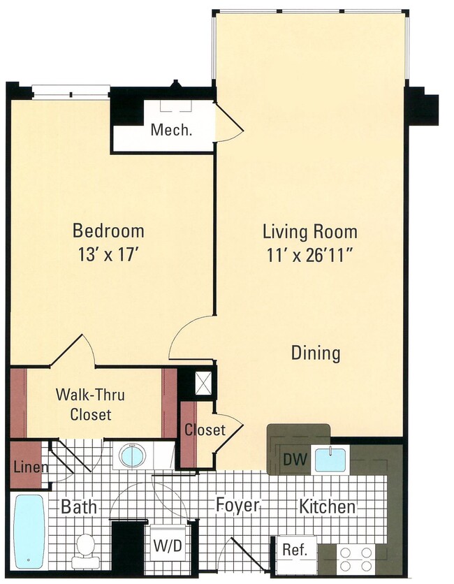 Melville - 1 Bedroom - 1 Bathroom - Parc Rosslyn Apartments