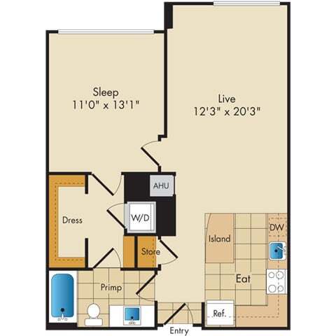 Floorplan - Flats 130 at Constitution Square