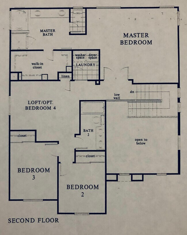 upstairs floor plan - 504 Robins Pl