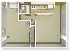 1BR/1BA - Willow Creek Apartments
