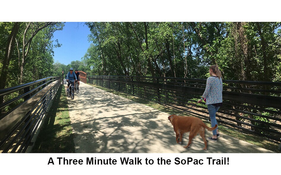 3 minute walk to SoPac trail - 8710 Park Ln