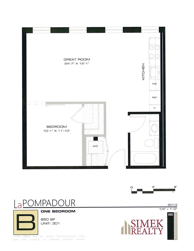 Floorplan - La Pompadour Apartments