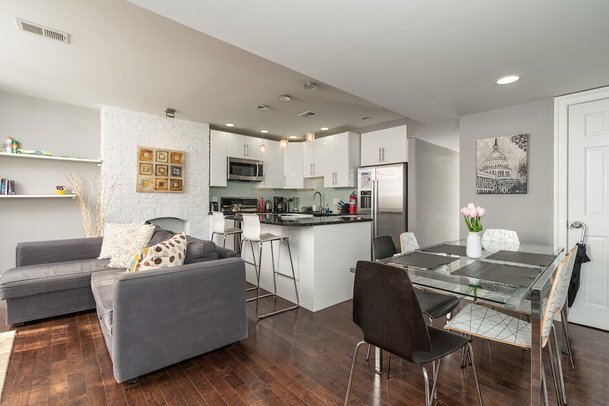 living area and kitchen - 403 P St NW